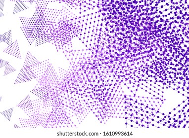 Light Purple, Pink vector backdrop with lines, circles. Decorative design in abstract style with lines, dots. Best design for poster, banner.