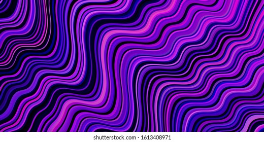 Light Purple, Pink vector backdrop with bent lines. Colorful illustration in abstract style with gradient. Brand new design for your ads, poster, banner.