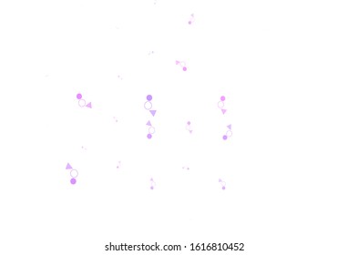 Light Purple, Pink vector backdrop with lines, circles. Decorative design in abstract style with lines, dots. Best design for poster, banner.