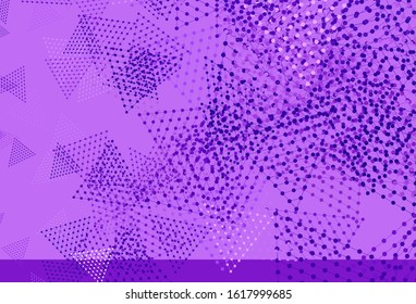 Light Purple, Pink vector backdrop with lines, circles. Decorative design in abstract style with lines, dots. Best design for poster, banner.