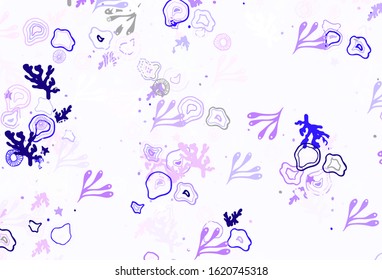 Light Purple, Pink vector backdrop with memphis shapes. Decorative design in abstract style with random forms. Best smart design for your business.