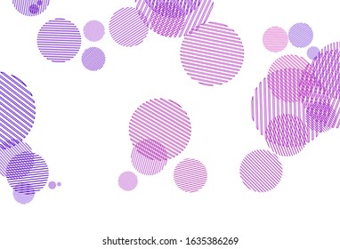 Light Purple, Pink vector backdrop with dots. Beautiful colored illustration with blurred circles in nature style. New template for your brand book.