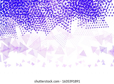 Light Purple, Pink vector backdrop with lines, circles. Beautiful illustration with circles, triangles in nature style. Pattern for booklets, leaflets