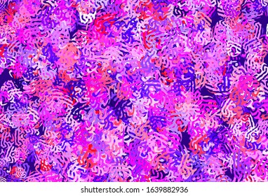 Light Purple, Pink vector backdrop with memphis shapes. Modern abstract illustration with colorful random forms. Modern design for your business card.