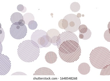 Hellviolett, rosafarbene Vektorillustration mit Punkten. Schöne farbige Illustration mit unscharfen Kreisen im Naturstil. Design für Ihre Unternehmenswerbung.