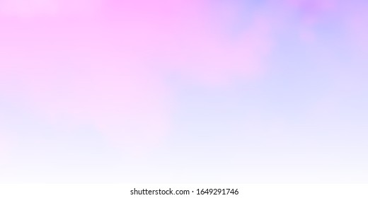Púrpura clara, fondo vectorial rosado con cumulus. Ilustración en estilo abstracto con nubes degradadas. Patrón colorido para el diseño de la aplicación.