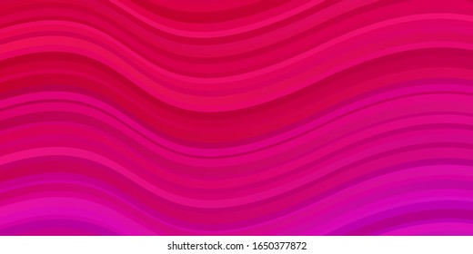 Light Purple, Pink vector backdrop with circular arc. Colorful geometric sample with gradient curves.  Smart design for your promotions.