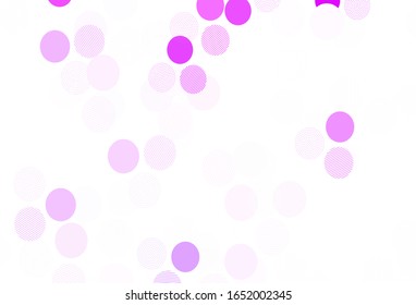 Fondo vector rosa claro púrpura con puntos. Burbujas borrosas sobre fondo abstracto con gradiente colorido. Diseño para afiches, banner de sitios web.