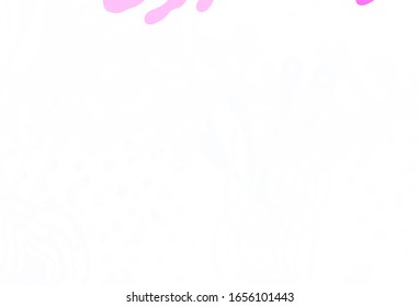 Fondo claro púrpura, vector rosa con formas memphis. Diseño decorativo en estilo abstracto con formas aleatorias. Fondo para un teléfono móvil.