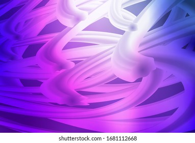 Fondo vector claro púrpura y rosa con líneas dobladas. Una elegante ilustración brillante con gradiente. Diseño abstracto para su sitio web.