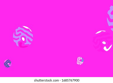 Light Purple, Pink vector backdrop with dots. Blurred decorative design in abstract style with bubbles. Design for your business advert.