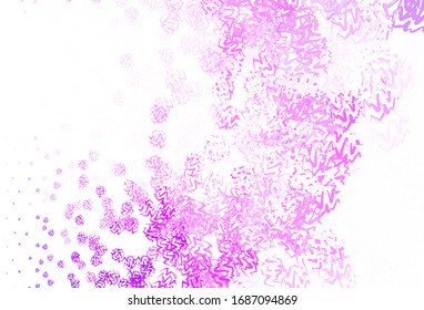 Light Purple, Pink vector backdrop with curved lines. Colorful abstract illustration with gradient lines. Abstract design for your web site.