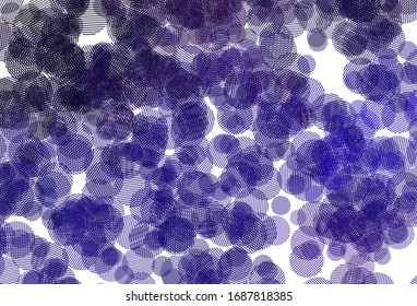 Light Purple, Pink vector backdrop with dots. Modern abstract illustration with colorful water drops. Pattern for ads, leaflets.