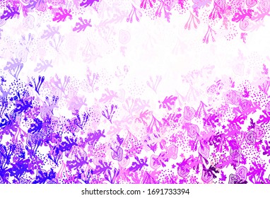 Hellviolett, rosafarbene Vektorillustration mit Memphis-Formen. Illustration mit bunten Farbverlauf-Formen im abstrakten Stil. Einfaches Design für Ihre Website.