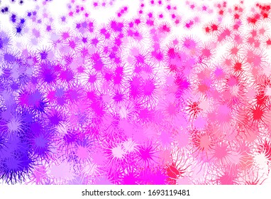 Fondo claro púrpura, vector rosa con formas memphis. Ilustración sencilla de color con formas abstractas de degradado. Mejor diseño inteligente para su negocio.