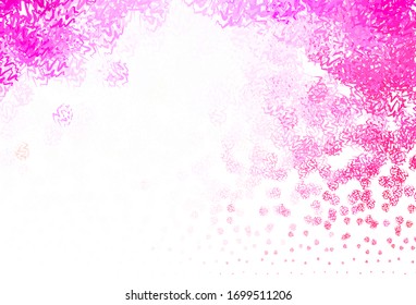 Light Purple, Pink vector backdrop with wry lines. A completely new colorful illustration in simple style. Brand new design for your ads, poster, banner.