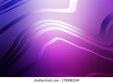 Fondo vector claro púrpura y rosa con líneas dobladas. Una elegante ilustración brillante con líneas de degradado. Diseño de negocios para carteles y pancartas.
