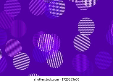 Light Purple, Pink vector backdrop with dots. Illustration with set of shining colorful abstract circles. Pattern for ads, leaflets.