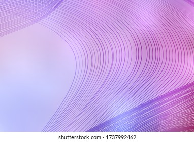 Light Purple, Pink vector backdrop with wry lines. Colorful gradient illustration in simple style with lines. Background for cell phone screens.