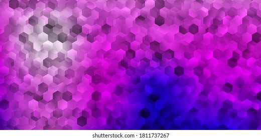 Light purple, pink vector backdrop with a batch of hexagons. Modern abstract illustration in hexagonal style with gradient. Website poster & banner design. - Powered by Shutterstock - Get 15% off with code: PIKWIZARD15