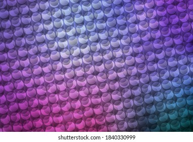 Light Purple, Pink vector backdrop with dots. Blurred decorative design in abstract style with bubbles. Pattern for textures of wallpapers.