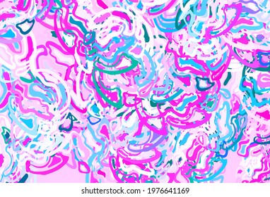 Light Purple, Pink vector backdrop with memphis shapes. Simple colorful illustration with abstract gradient shapes. Best smart design for your business.