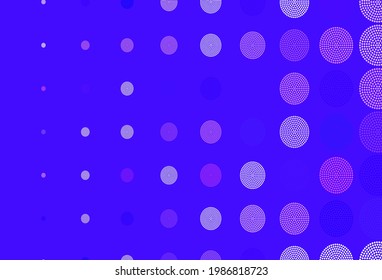 Light Purple, Pink vector backdrop with dots. Blurred decorative design in abstract style with bubbles. New template for your brand book.