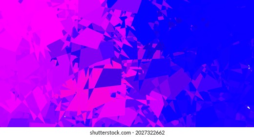 Fondo vector claro púrpura y rosa con formas caóticas. Ilustración colorida con formas de gradiente simples. Diseño inteligente para su negocio.