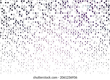 Light Purple, Pink vector backdrop with dots. Blurred bubbles on abstract background with colorful gradient. Pattern for ads, leaflets.