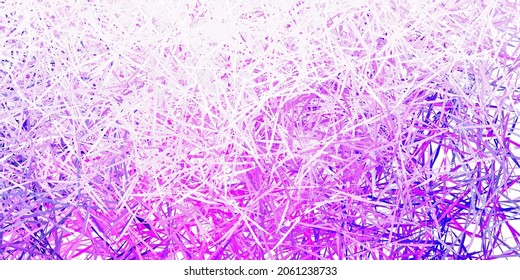 Light Purple, Pink vector backdrop with triangles, lines. Web material illustration with colorful abstract triangles. Pattern for promotions.