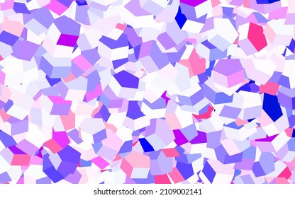 Light Purple, Pink vector backdrop with hexagons. Abstract illustration with colorful hexagons. Pattern for landing pages.