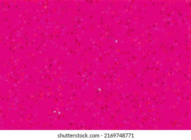 Light Purple, Pink vector backdrop with dots. Glitter abstract illustration with blurred drops of rain. Pattern for beautiful websites.
