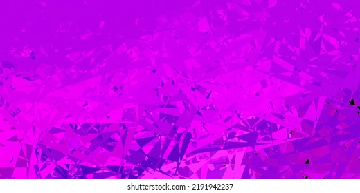 Light purple, pink vector backdrop with triangles, lines. Outstanding abstract illustration with range of colorful triangles. Pattern for wallpapers.