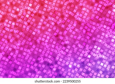 Púrpura claro, fondo vector rosa con rhombus. Ilustración abstracta brillante con formas rectangulares. Patrón para comerciales.