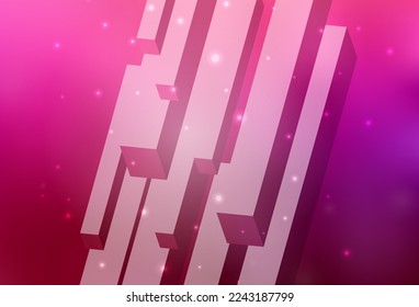 Púrpura claro, fondo vector rosa con rhombus. Rectángulos sobre fondo abstracto con gradiente colorido. El patrón se puede usar para sitios web.