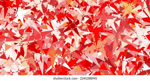 Light Purple, Pink vector backdrop with triangles, lines. Smart abstract illustration with triangle forms in modern style. Pattern for wallpapers.