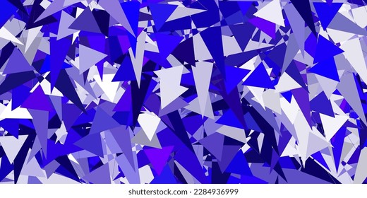 Púrpura claro, fondo vector rosa con triángulos, líneas. Ilustración abstracta inteligente con formas triangulares de estilo moderno. Una adición fácil a sus comerciales.