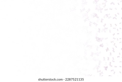 Light Purple, Pink vector backdrop with artificial intelligence data. Colored AI structure with gradient lines and dots. Template for ads of intellect, innovations.