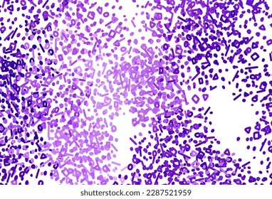 Light Purple, Pink vector backdrop with memphis shapes. Simple colorful illustration with abstract gradient shapes. Background for a cell phone.