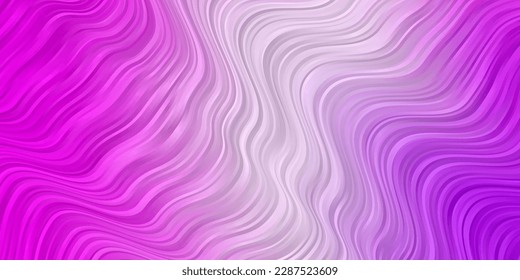Light Purple, Pink vector backdrop with bent lines. Brand new colorful illustration with bent lines. Template for cellphones.