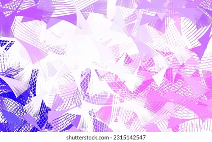 Light Purple, Pink vector backdrop with lines, triangles. Glitter abstract illustration with triangular shapes. Background for a cell phone.