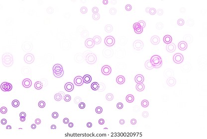 Light Purple, Pink vector backdrop with dots. Modern abstract illustration with colorful water drops. Pattern for beautiful websites.