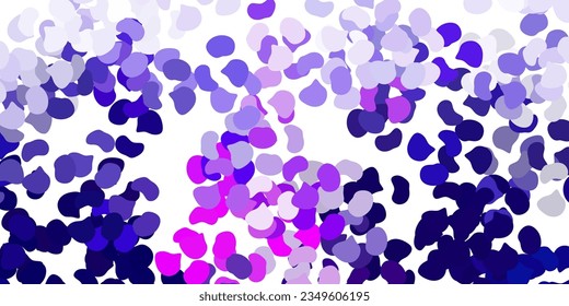 Light purple, pink vector backdrop with chaotic shapes. Illustration with colorful shapes in abstract style. Smart design for your business.