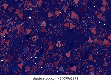 Hellviolett, rosafarbener Vektorhintergrund mit Memphis-Formen. Moderne abstrakte Illustration mit bunten Zufallsformen. Das beste Design für Ihr Unternehmen.