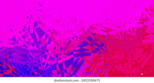 Light Purple, Pink vector backdrop with triangles, lines. Magnificent abstract illustration with triangular shapes , forms. Start design for insperarion.