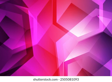 Púrpura claro, fondo de Vector rosa con líneas, rombo. Líneas, rombo con degradado colorido. Patrón para folletos, folletos