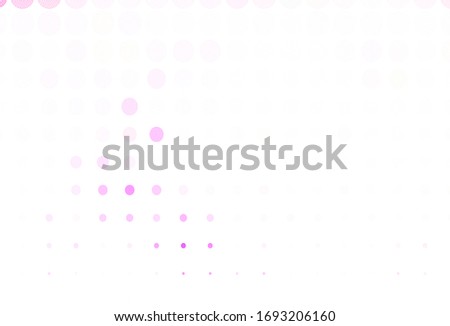 Light Purple, Pink vector backdrop with dots. Abstract illustration with colored bubbles in nature style. Pattern for textures of wallpapers.