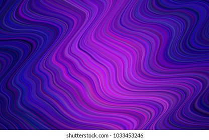 Light Purple, Pink vector background with curved circles. A completely new color illustration in memphis style. The best blurred design for your business.