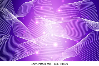 Light Purple, Pink vector background with xmas confetti. Glitter abstract illustration with colorful confetti, ribbons. The pattern can be used for carnival, festival leaflets.