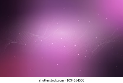 Light Purple, Pink vector background with dots. Modern abstract illustration with colorful water drops. The pattern can be used for aqua ad, booklets.